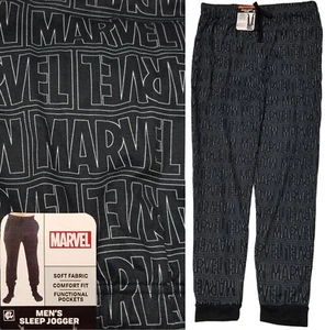 Marvel Logo All Over Print Men Jogger Style Soft & Comfy Sleep Pants (M/32-34) - Picture 1 of 6