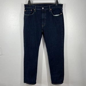 Pantalones de mezclilla Levi's 519 calce recto lavado oscuro para hombre 38x34 ropa de trabajo informal - Imagen 1 de 9