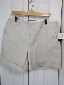 Liz Claiborne NWT Women's Size 14 Shorts Tan Beige - Picture 1 of 6