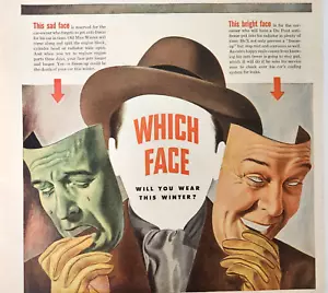 Sad Face Zerone Zerex Anti Freeze Goose Du Pont Vintage Ad Magazine Print - Picture 1 of 7