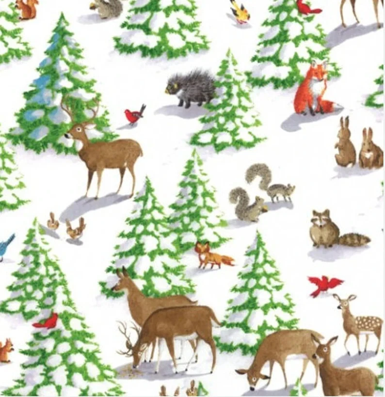 Winter Wonderland Ingrid Moda Fabrics 23092 Forest Animals Christmas OOP HTF NEW - Image 1 of 1