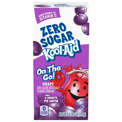 Kool-Aid Sugar-Free Grape On-The-Go Powdered Drink Mix 6 Count (Pack of 1) - Image 1 of 4