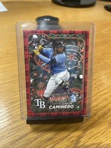 Topps Holiday-Junior Caminero RC 2024 cuadros #H25 Tampa Bay Rays - Imagen 1 de 2