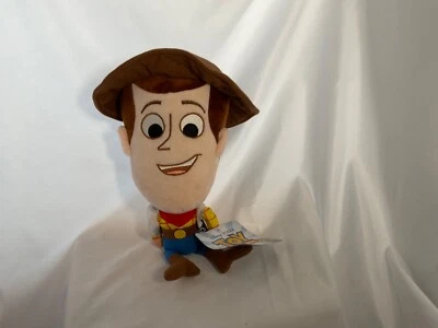 迪士尼商店伍迪绒布娃娃 - 玩具总动员 - 12 英寸全新带标签大头带小袋 — 第 1/2 张图片