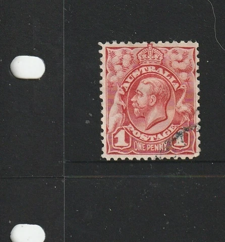 STAMPS  AUST KGV  1d RED   ENGRAVED  FINE USED Cover