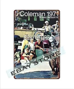 Coleman 1971 linterna de camping estufa enfriadores tiendas retro diseño de letrero de hojalata clásico - Imagen 1 de 2