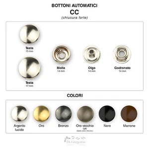 Automatic pressure buttons DC iron brass stainless steel Ø15/17mm 50/100pc - Picture 1 of 1