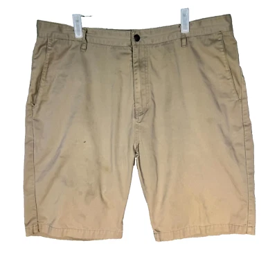 Volcom Mens Chino Shorts 38 Tan Mid-Rise Slash Pockets Flat Front Classic M1808 - Image 1 of 4