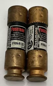 Lot Of 2 Bussman Fusetron FRN-R-20A Fuses - Picture 1 of 5