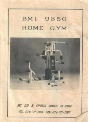 BMI 9850 Home Gym, Four Station 30 page Assembly Manual *PDF Only* - Image 1 of 3