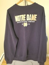 Notre Dame Fighting Irish NCAA Blue 2013 BCS National Championship XL Sweatshirt