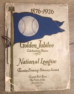 RARE. 1926 Baseball Golden Jubilee Oversized Program w/Original Threaded Spine - Picture 1 of 10