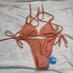 Cupshe Damen-Bikini orangefarben zum Binden neu mit Etikett Größe Medium - Bild 1 von 8