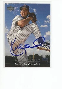 KELLY WUNSCH Autographed Signed 1995 UD Minor League card Milwaukee Brewers COA - Picture 1 of 1