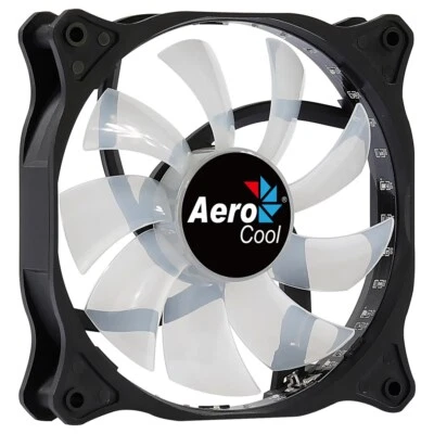 4718009158597 Aerocool COSMO12FRGB PC Fan 12cm LED RGB Molex Connector Silent Bl - Image 1 of 4