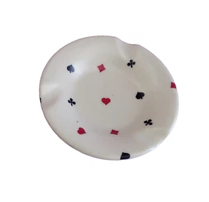 Cenicero Ornamina Melamina Cogebi De Colección Trajes de Cartas Juego de Poker Hombre Cueva - Imagen 1 de 7