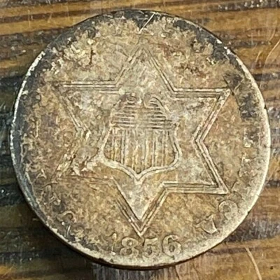 1856 Better 3 Cent Silver Nice Original Choice VF Beauty CHN - Image 1 of 2