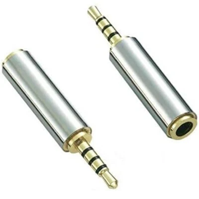 2.5mm Male to 3.5mm Female Audio Adapter Converter Headphone Earphone Headset - Image 1 of 4