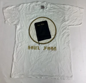 Vintage 90’s Single Stitch T-Shirt The Holy Bible Soul Food Size Large Religious - Picture 1 of 9