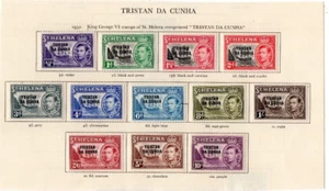 KGVI Tristan Da Cunha 1952 Set of 12 SG1-12 Fine LMM c £140 - Picture 1 of 1