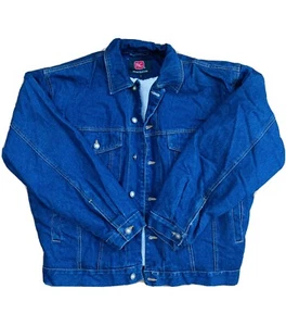 Herren Denim Jeansjacke dick wattiert warm Fleece innen Größe L - Bild 1 von 9