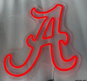 Letter A for Alabama Neon Sign for Wall Decor Red a Neon Led Sign Football - Picture 1 of 3