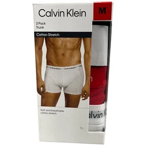 Calvin Klein Men's Cotton Stretch Trunks 3 Pack Size M - Picture 1 of 1
