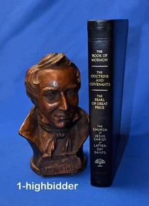 2016 LDS Triple Black Invecchiato Leather Book of Mormon D&C Pearl of GP Gift Ed - Bild 1 von 6