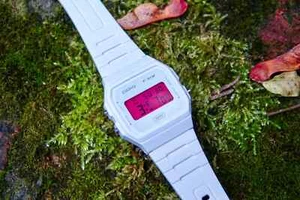 Pink White – Modified Watch Based on Casio F-91W – White Digital Case with Pink - Picture 1 of 8