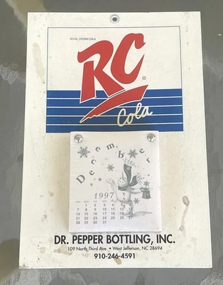 1997 Dr. Pepper Bottling - Календарь RC Cola - Никогда не Открывался - Изображение 1 из 2