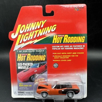 Johnny Lightning on card Popular Hot Rodding 1971 Hemi Cuda 440 - Image 1 of 4