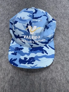 Valero Hat Men's Adjustable Blue Camouflage Three Rivers Refinery USA - Picture 1 of 6