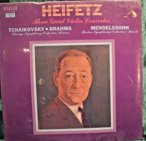 SEALED Heifetz, Tchaikovsky, Brahms ‎ Three Great Violin Concertos  DBL LP - Picture 1 of 2