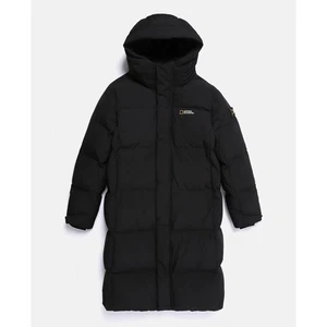 NATIONAL GEOGRAPHIC CAIMAN PRO LONG GOOSE DOWN JACKET N254UDW860 099 BLACK TAKSE - Picture 1 of 9