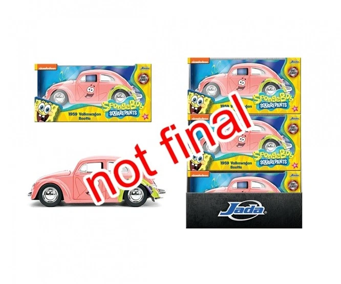 Jadatoys 253252053 - 1:32 Sponge Bob Patrick 1959 VW Beetle - Nuovo - Immagine 1 di 1
