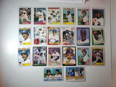 Jim Rice Lot (20) Boston Red Sox Topps Fleer Score Donruss Drake's Leaf Kings - Image 1 of 4