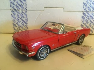 Franklin Mint 1964 1/2 Ford Mustang Convertible Diecast Car in styro only - Picture 1 of 9