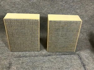 1 Pair (2)   8" Wall Speaker Wood Cabinet Vintage PA SYSTEM 8 OHMS - Picture 1 of 5
