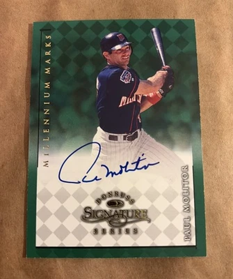 1998 Donruss Signature Series Paul Molitor Auto /448 - Imagem 1 de 2