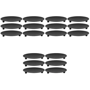 18 Pcs  Iron Candle Plate Tabletop Decor Wedding Candlestick Candle Display Tray - Picture 1 of 12
