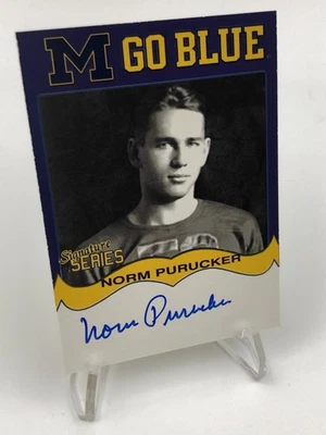 TK Legacy NORM PURUCKER AUTO Card M GO BLUE MGB116 Card 1938 MICHIGAN WOLVERINES - Image 1 of 4