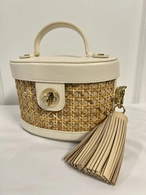 NEW Spartina 449 Ivory And Cane Top Handle Crossbody Bag - Image 1 of 4