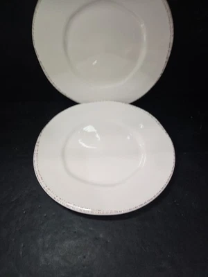 Libbey Farmhouse Dinner Plates Set, FH-503 242, Cream Ivory Plates, Set of 2 - Image 1 of 4