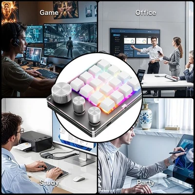 Kompakte mechanische Gaming Tastatur mit programmierbaren Tasten und Reglern - Bild 1 von 4