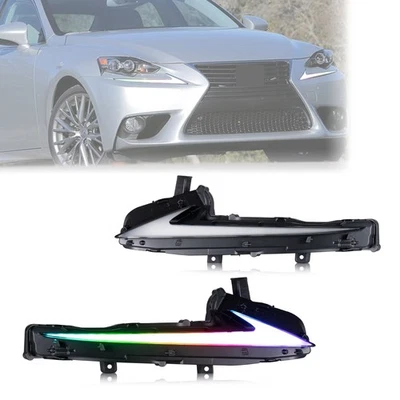 Luces de circulación diurna LED RGB para Lexus IS250 IS350 IS200t IS300 2014-2016 DRL Foto 1 de 4