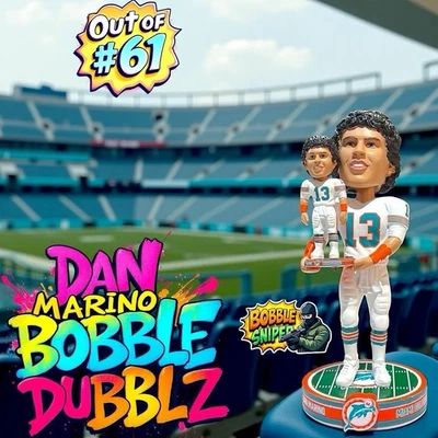 Dan Marino Miami Dolphins Legend "Bobble Dubblz" #61 Exclusivo NFL Bobblehead Foto 1 de 4