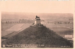 Postcard Belgium Lion and the Battlefield (View from an airplane) Waterloo - Picture 1 of 2
