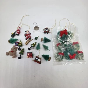 Vtg Misc Christmas Miniature Dollhouse decor Trains Santa - Picture 1 of 9