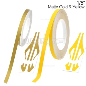 1/5" 5mm Matte Gold & Yellow Pinstriping Pin Stripe DIY Vinyl Line Decal Sticker - Bild 1 von 12