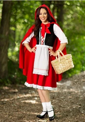 Deluxe Little Red Riding Hood Halloween Costume Plus Size 2XL XXL Adult Womens - Image 1 of 4